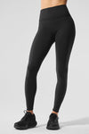 Airbrush Winter Warm High Rise Nocturne Leggings — Black
