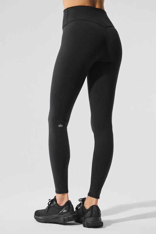 Airbrush Winter Warm High Rise Nocturne Leggings — Black