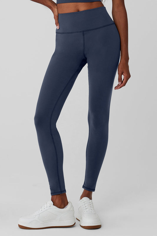 Airbrush Winter Warm High Rise Nocturne Leggings — Navy