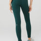 Airbrush Winter Warm High Rise Nocturne Leggings — Midnight Green