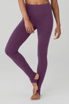 Airbrush High Rise Enso Leggings — Dark Plum