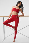 Airbrush High Rise Enso Leggings — Classic Red