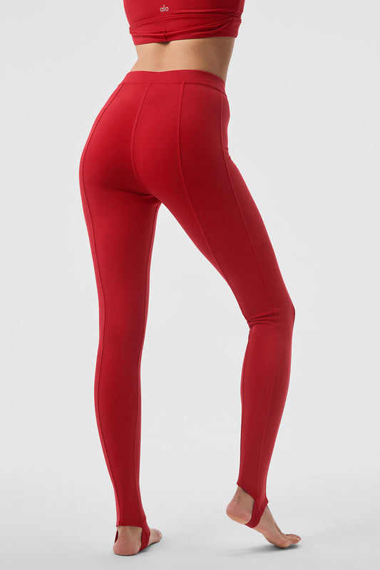 Airbrush High Rise Enso Leggings — Classic Red