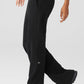 High Rise Free Time Straight Leg Joggers — Black