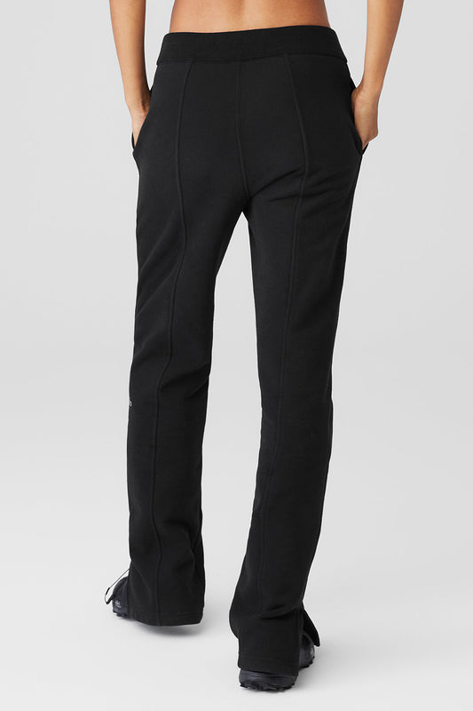 High Rise Free Time Straight Leg Joggers — Black