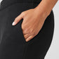 High Rise Free Time Straight Leg Joggers — Black