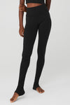 Airbrush High Rise Highlight Goddess Leggings — Black