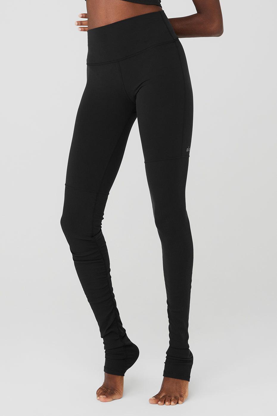 Airbrush High Rise Highlight Goddess Leggings — Black