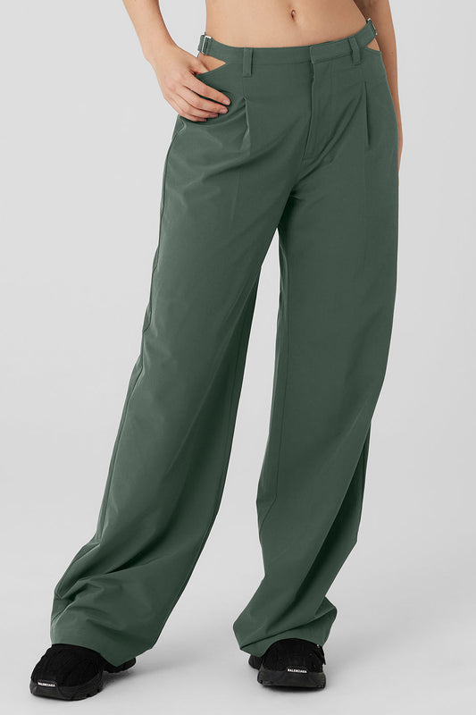 Mid Rise Showdown Trouser — Dark Cactus