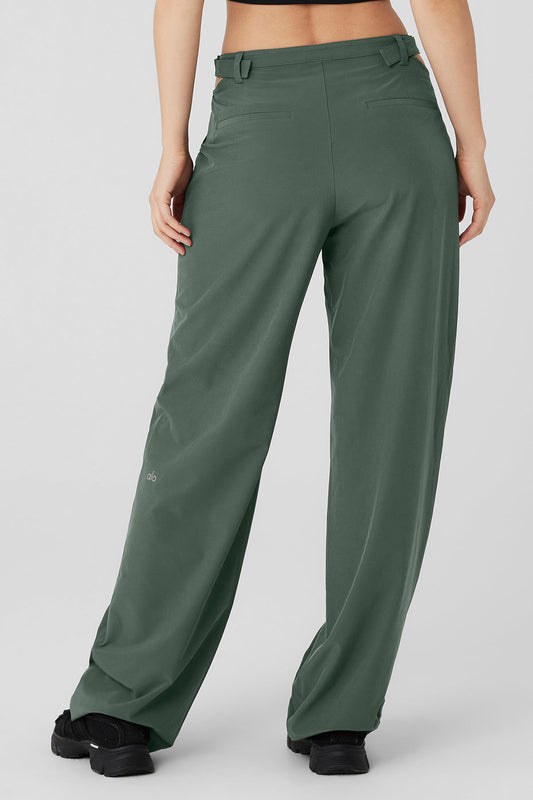 Mid Rise Showdown Trouser — Dark Cactus
