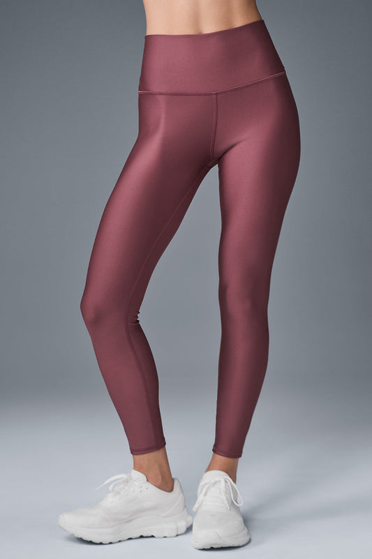 Airlift Winter Warm High Rise Leggings — Burgundy Truffle
