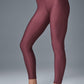 Airlift Winter Warm High Rise Leggings — Burgundy Truffle