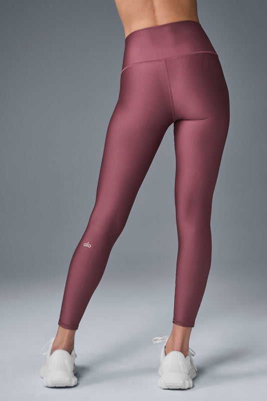 Airlift Winter Warm High Rise Leggings — Burgundy Truffle