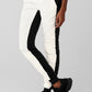 Airbrush Winter Warm High Rise Moto Puffer Pant — Black/Ivory