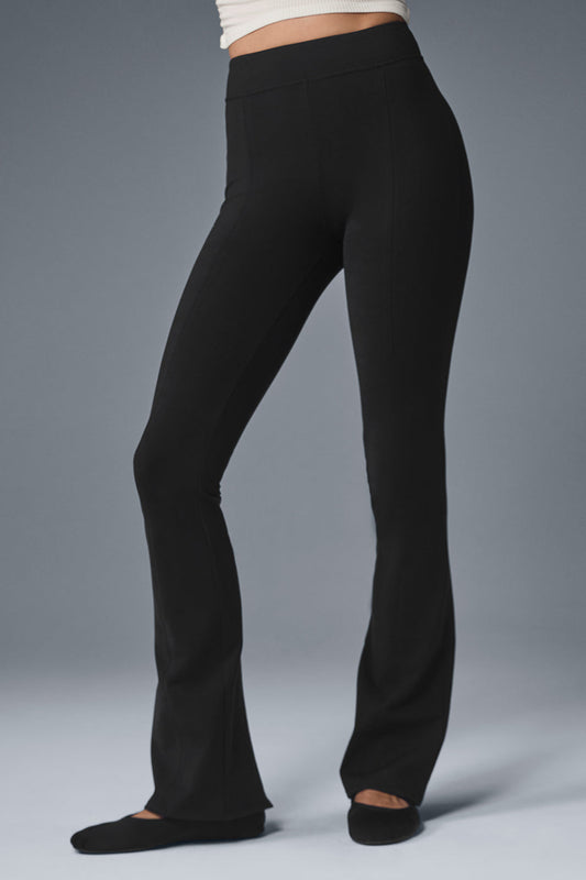 Airbrush High Rise Kick — Back Leggings — Black