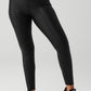 Airlift High Rise Glimmer Houndstooth Leggings — Black