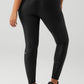 Airlift High Rise Glimmer Houndstooth Leggings — Black