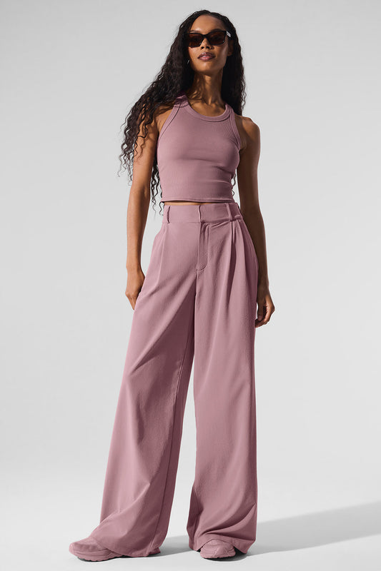 High Rise Dreamscape Trouser (Long) — Smoky Quartz