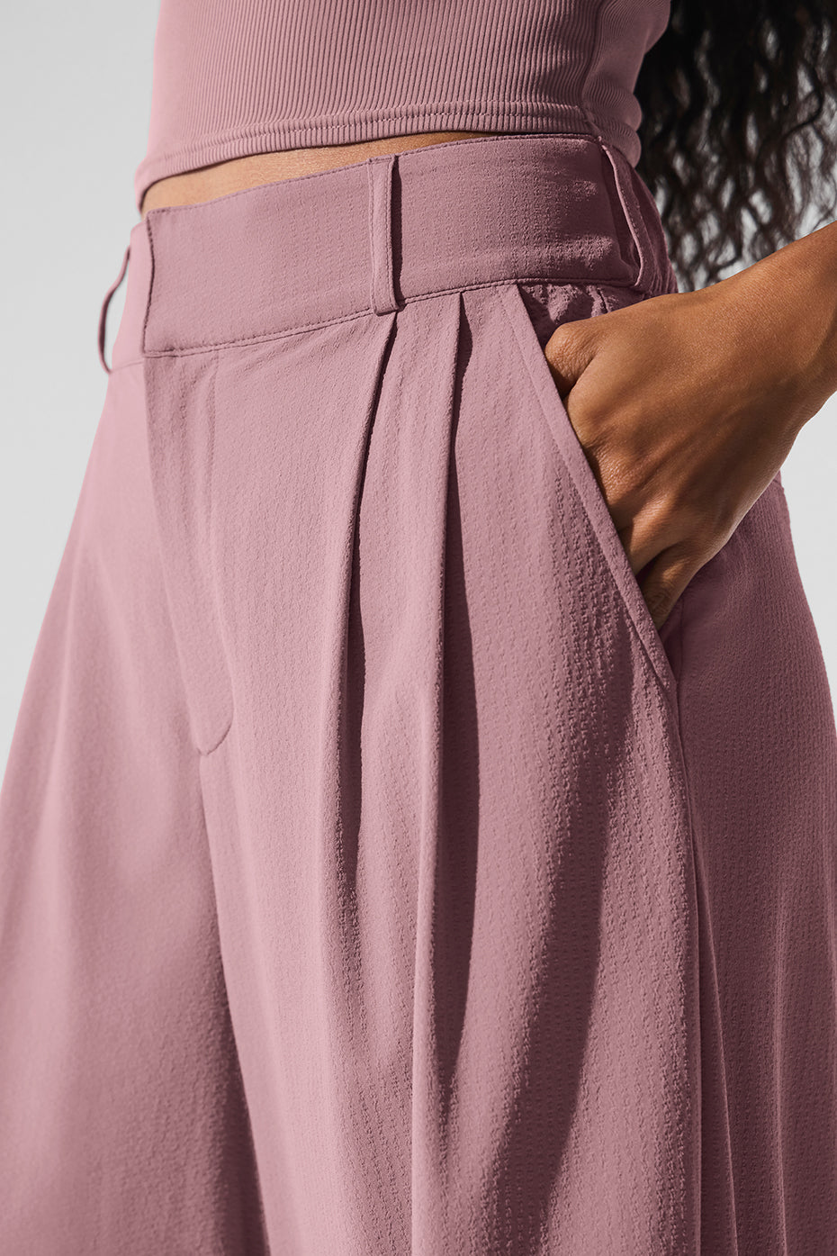 High Rise Dreamscape Trouser (Long) — Smoky Quartz
