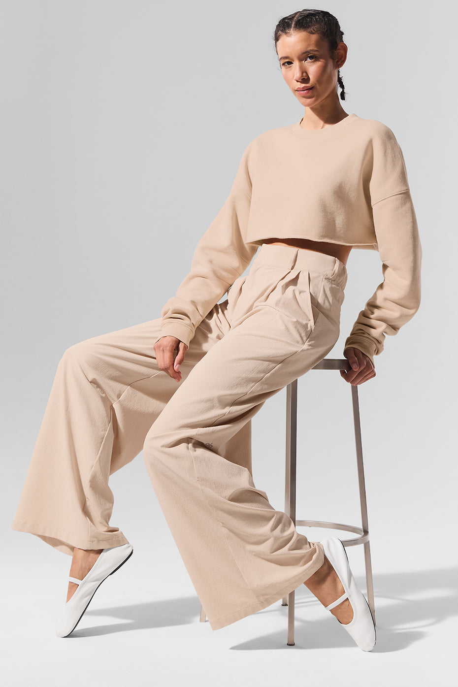 High Rise Dreamscape Trouser (Long) — Macadamia
