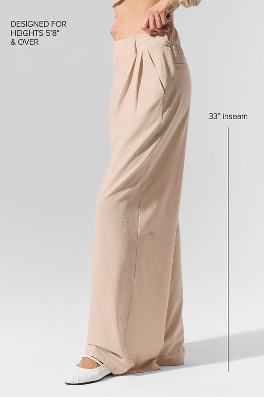 High Rise Dreamscape Trouser (Long) — Macadamia