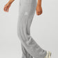 Cashmere High Rise Jet Set Wide Leg Pant — Dove Grey Heather