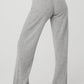 Cashmere High Rise Jet Set Wide Leg Pant — Dove Grey Heather