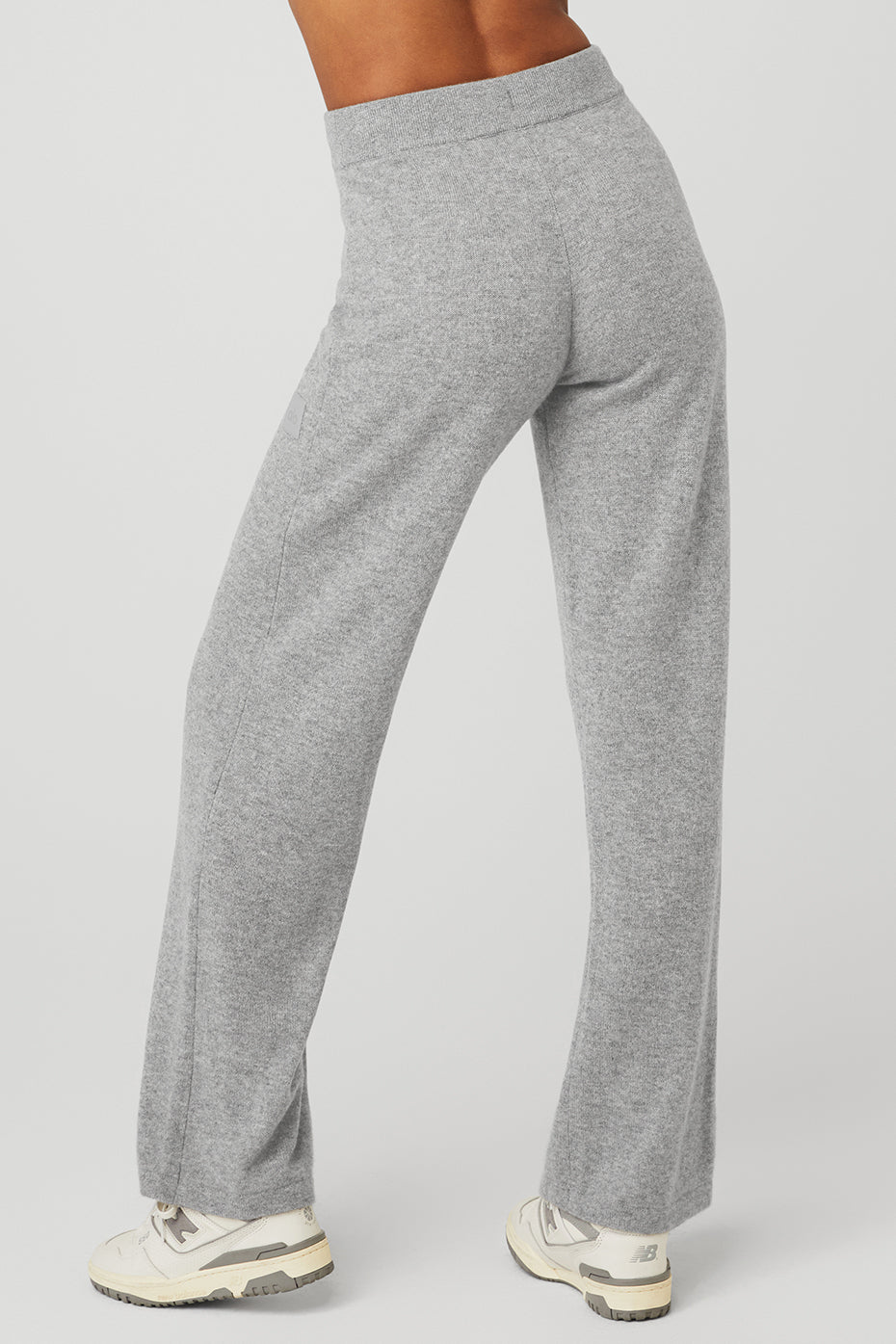 Cashmere High Rise Jet Set Wide Leg Pant — Dove Grey Heather