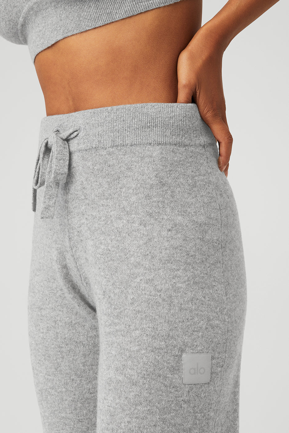 Cashmere High Rise Jet Set Wide Leg Pant — Dove Grey Heather