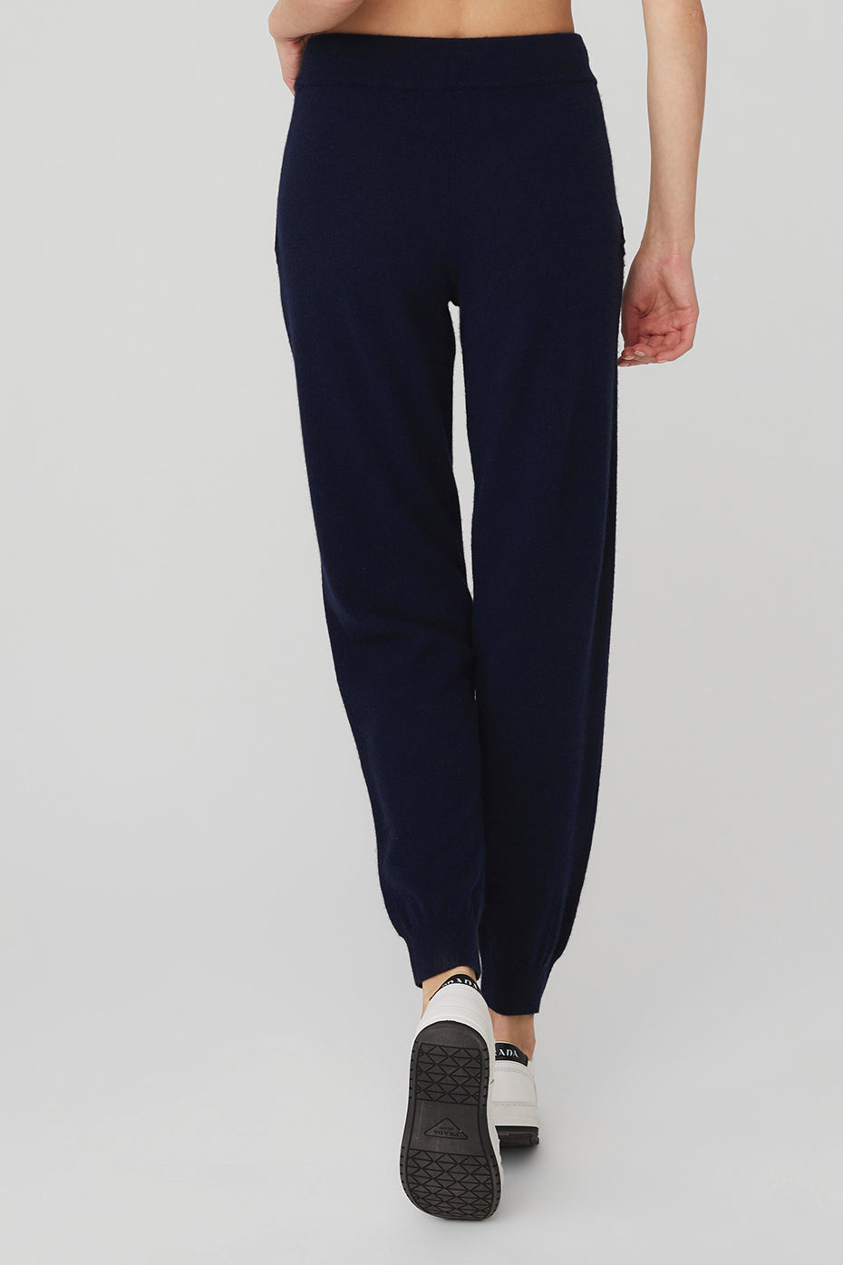 High Rise Cashmere Jet Set Pant — Navy