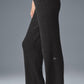Cashmere High Rise Plush Waffle Pant — Dark Heather Grey