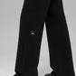 Cashmere High Rise Plush Waffle Pant — Black