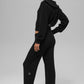 Cashmere High Rise Plush Waffle Pant — Black