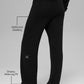 Cashmere High Rise Plush Waffle Pant — Black