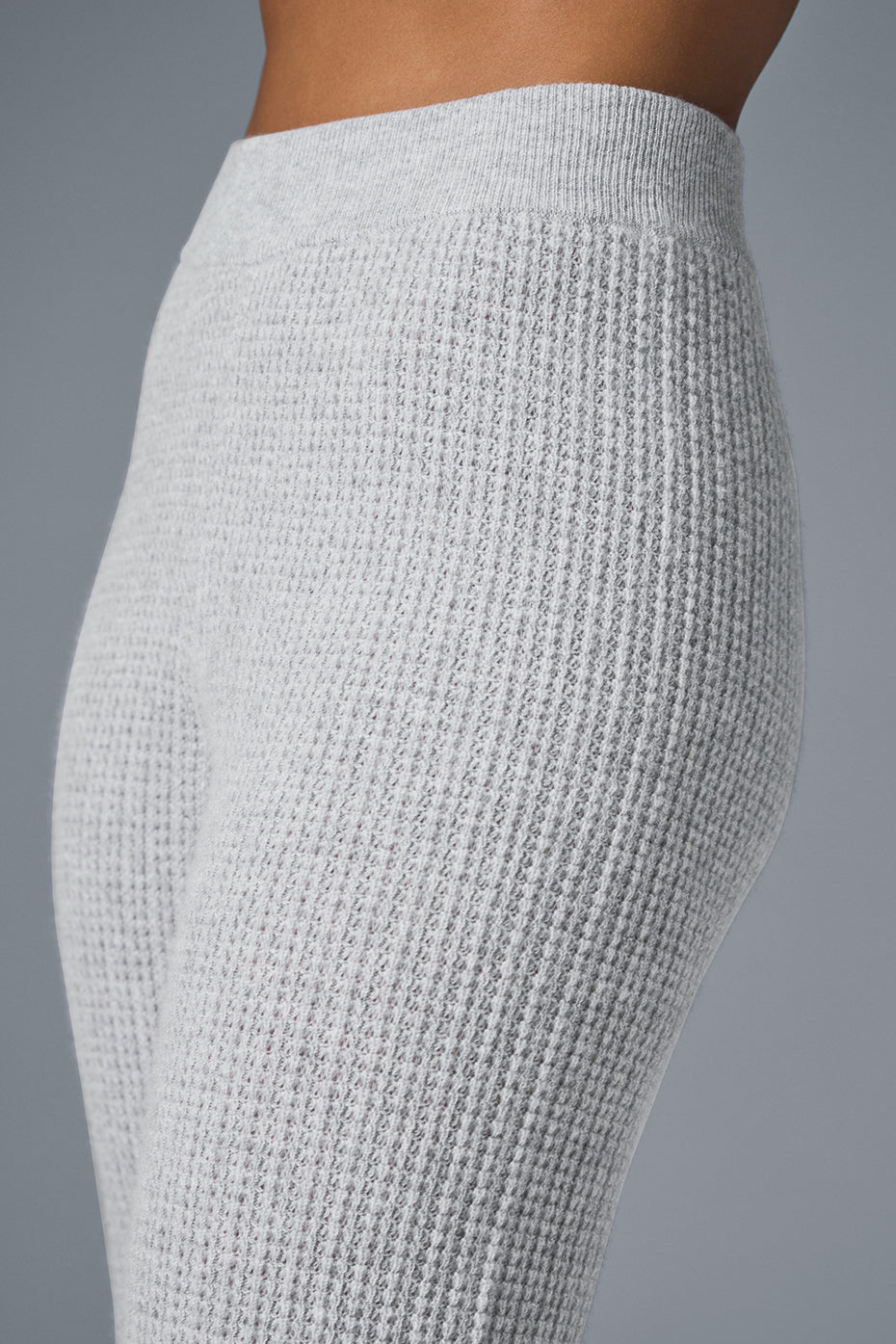 Cashmere High Rise Plush Waffle Pant — Athletic Heather Grey