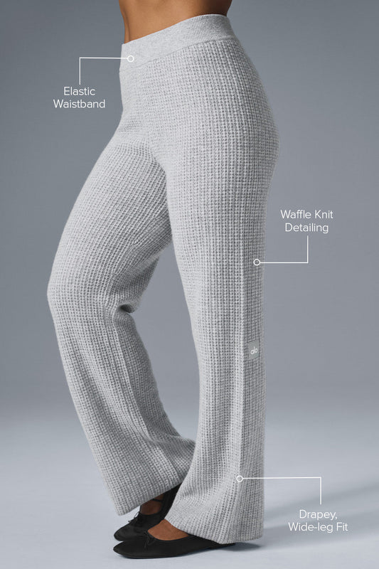 Cashmere High Rise Plush Waffle Pant — Athletic Heather Grey