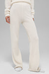 Cashmere High Rise Plush Waffle Pant — Ivory