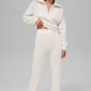 Cashmere High Rise Plush Waffle Pant — Ivory