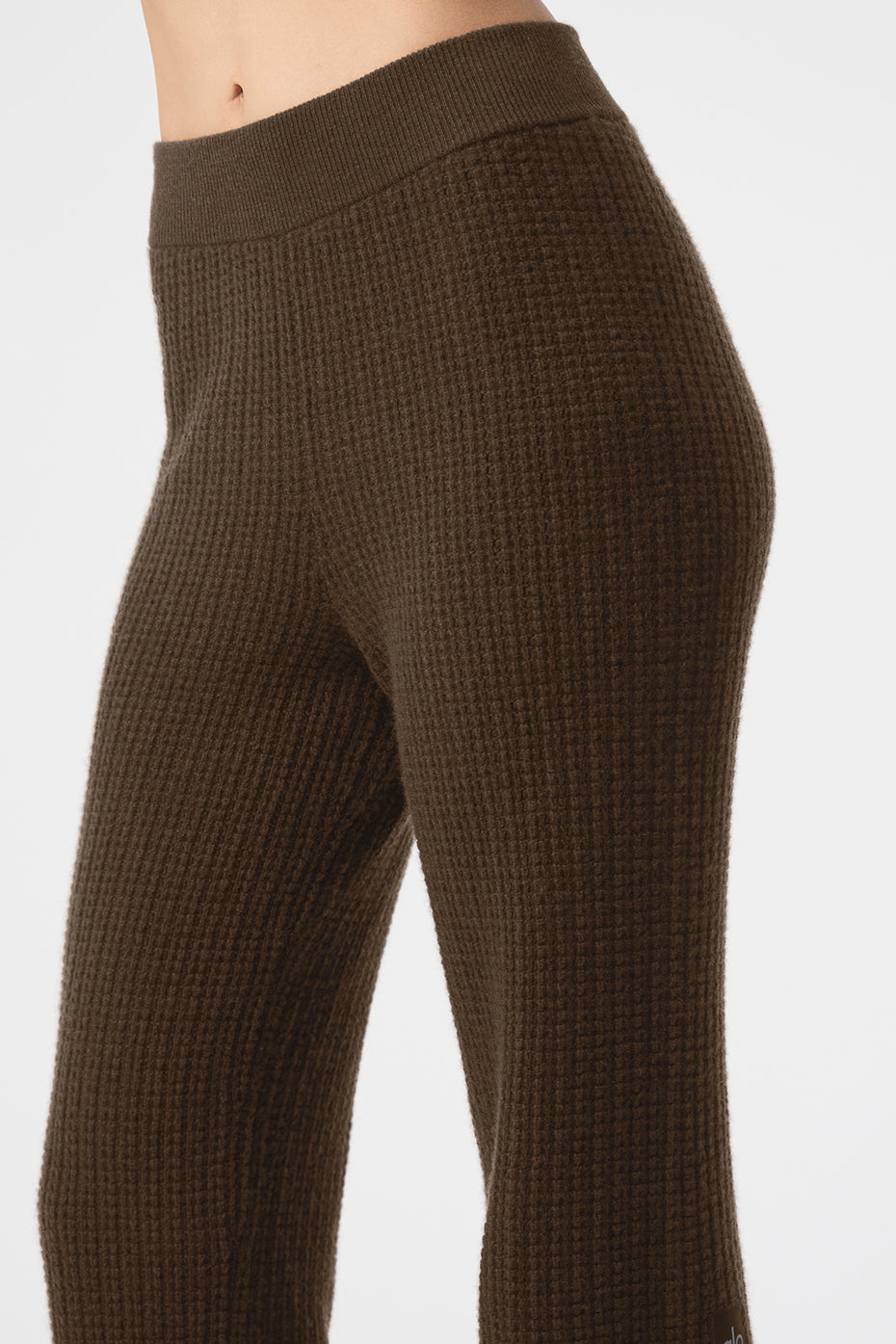 Cashmere High Rise Plush Waffle Pant — Espresso