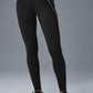 Airbrush High Rise Heart Throb Leggings — Black/White