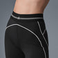 Airbrush High Rise Heart Throb Leggings — Black/White