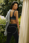 Airbrush High Rise Heart Throb Leggings — Black/White