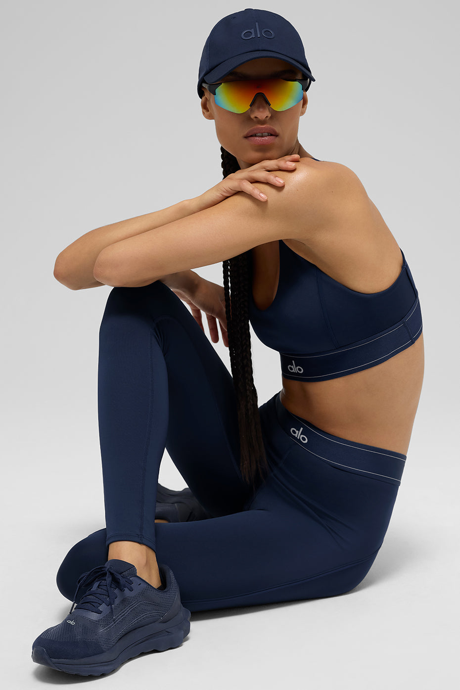 Airlift High Rise Suit Up Leggings — Navy/Navy