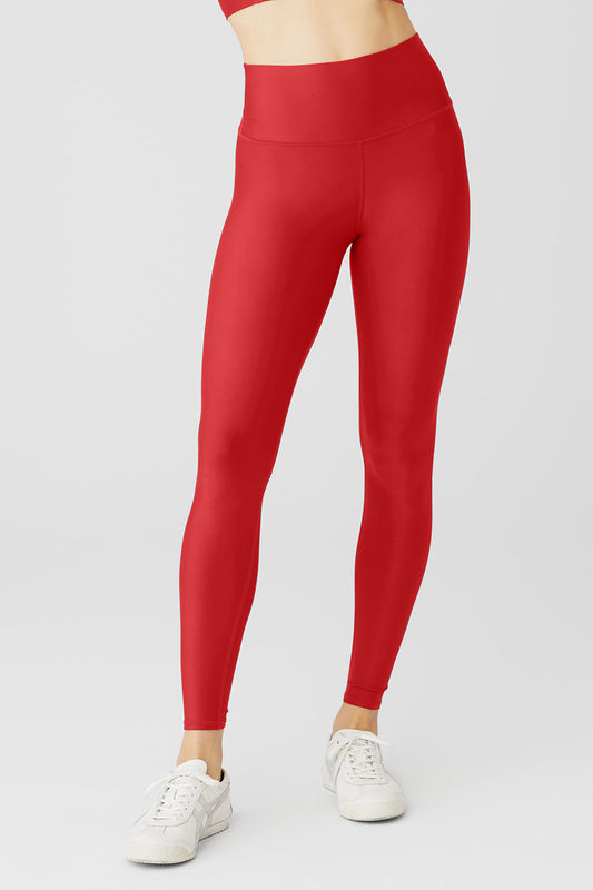 High Rise Airlift Leggings — Classic Red