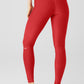 High Rise Airlift Leggings — Classic Red
