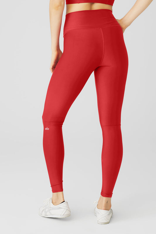 High Rise Airlift Leggings — Classic Red