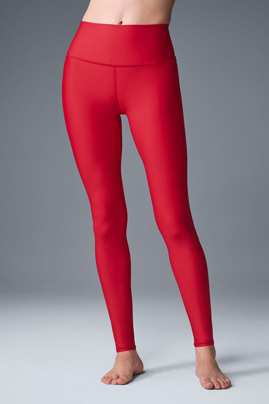 High Rise Airlift Leggings — Bold Red