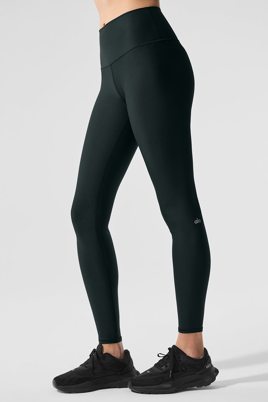 High Rise Airlift Leggings — Charcoal Green