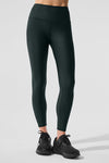 7/8 High Rise Airlift Leggings — Charcoal Green