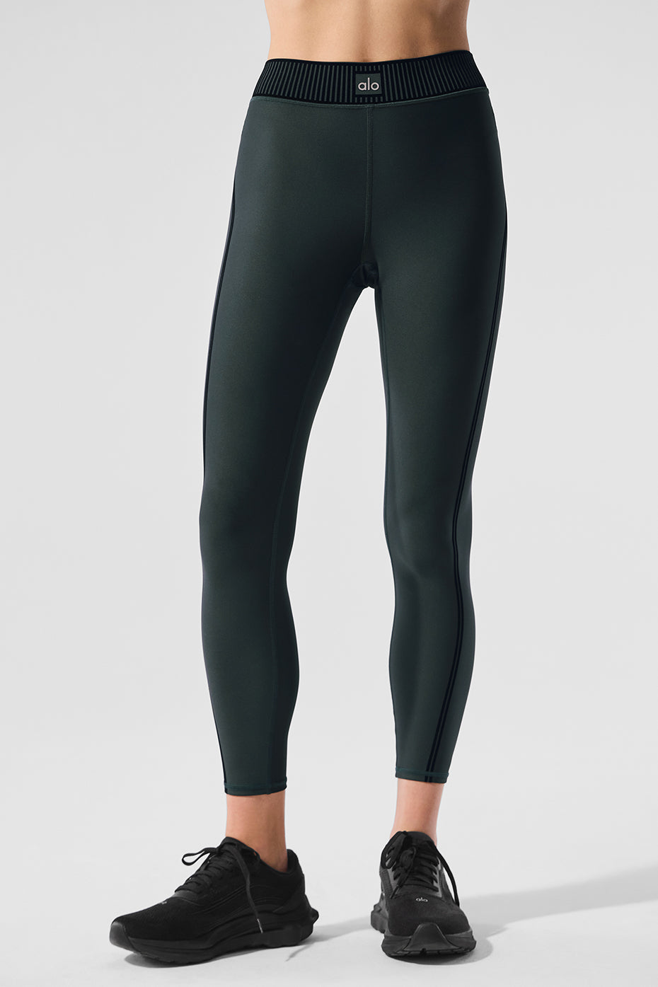Airlift High Rise 7/8 Line Up Leggings — Charcoal Green